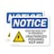 Signmission High Voltage Test In Progress OSHA Notice Sign, Plastic, 10in W x 7in L, 2PK OS-2PACK-NS-P-710-L-13510 - alternate 1